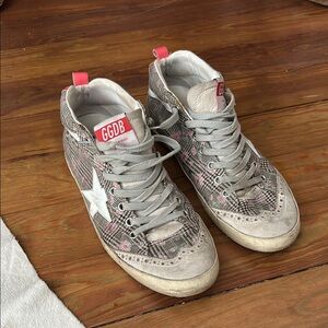 Golden Goose Gray Distressed Sneakers